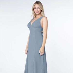 Azazie Dusty Blue Christiana Dress